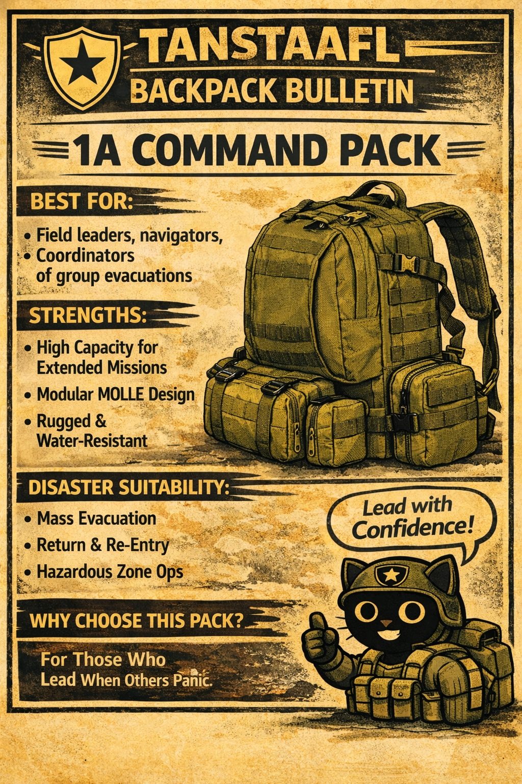 DISASTER BACKPACK 1A - COMMAND PACK