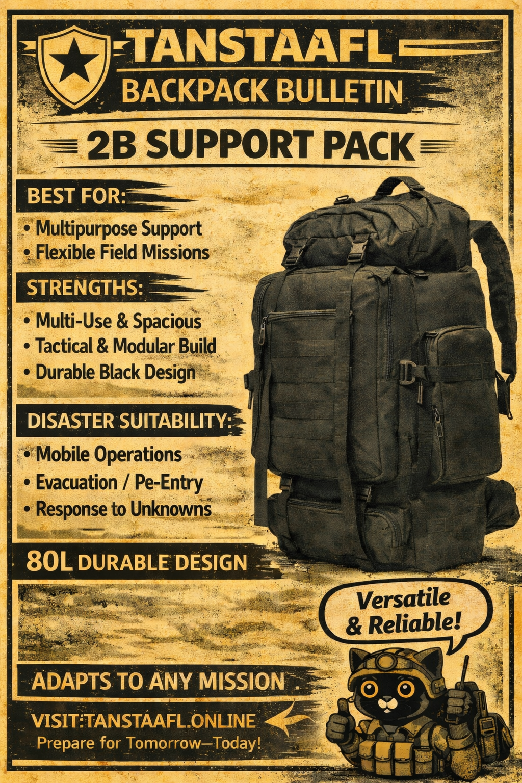 DISASTER BACKPACK 2B - SUPPORT PACK