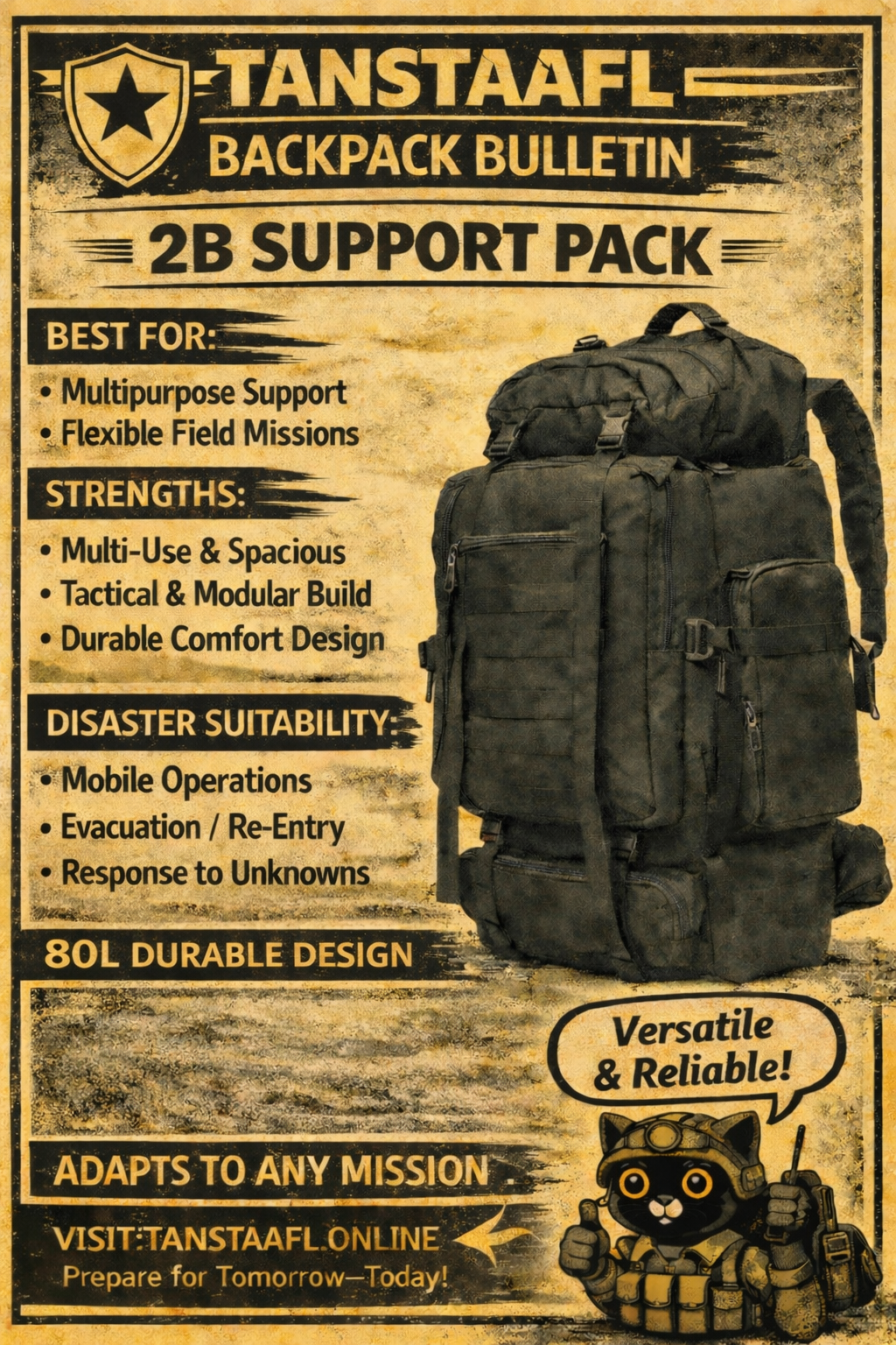 DISASTER BACKPACK 2B - SUPPORT PACK