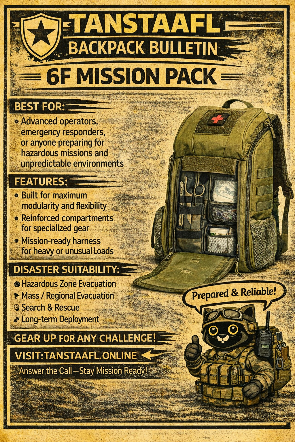 DISASTER BACKPACK 6F - MISSION PACK