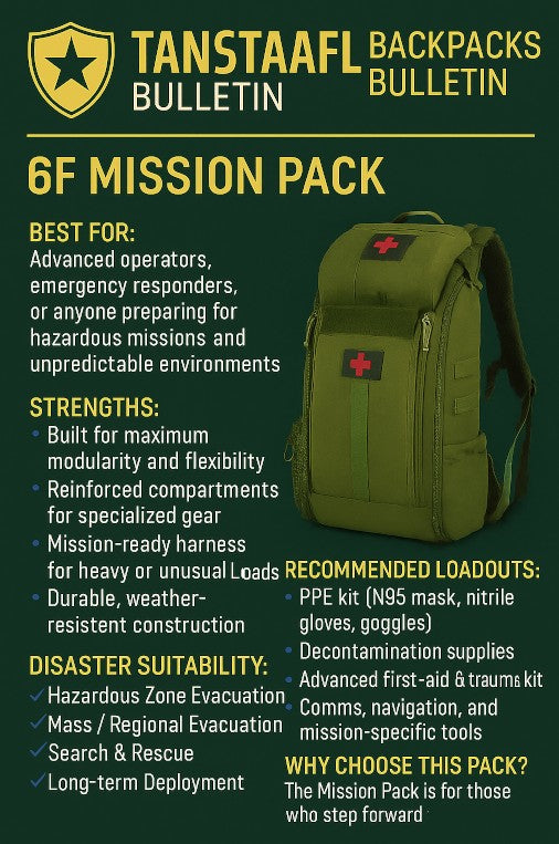 DISASTER BACKPACK 6F - MISSION PACK