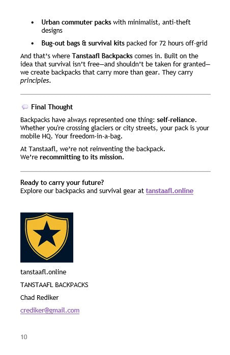 BULLETIN 007 - TAC CAT'S DISASTER TIPS BOOKLET