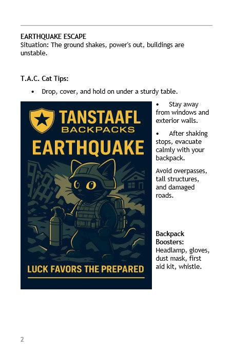 BULLETIN 007 - TAC CAT'S DISASTER TIPS BOOKLET