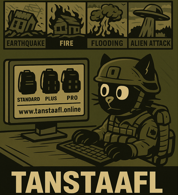 TANSTAAFL BACKPACKS DISASTER ESSENTIALS PACKAGE CABLE