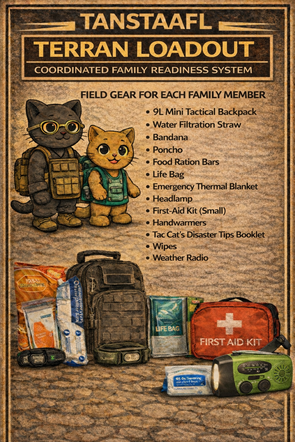 TERRAN LOADOUT (MINI BACKPACK PACKAGE) FOR KID & SENIORS
