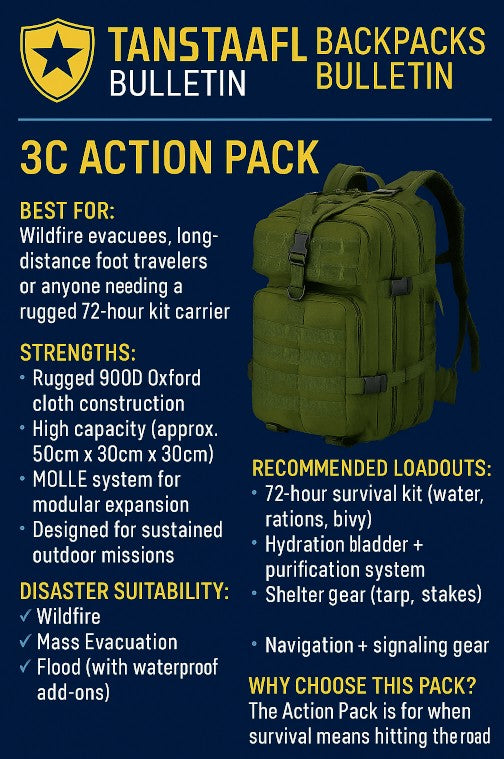 DISASTER BACKPACK 3C - ACTION PACK
